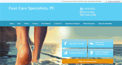 Desktop Screenshot of footcarespecialistspc.com